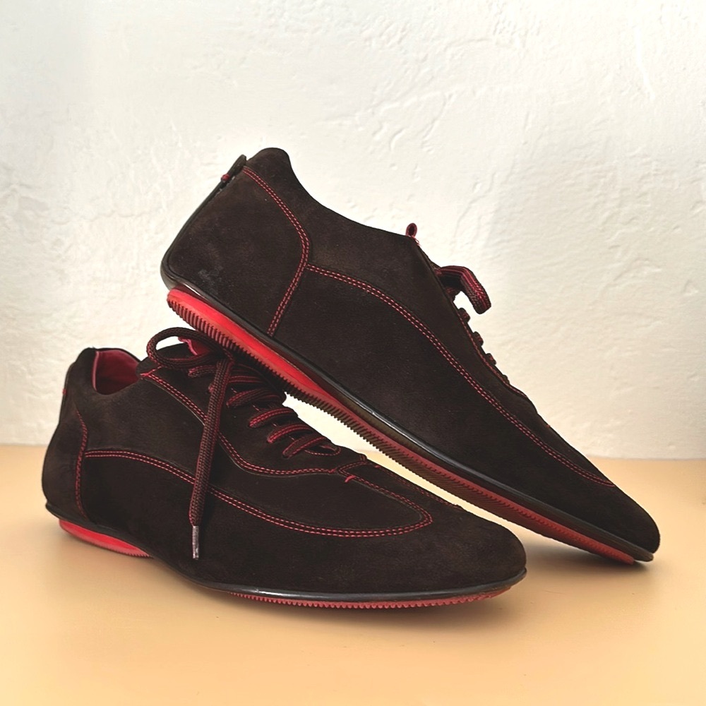Carolina Herrera luxury men’s oxfords driving shoe/fashion sneakers in espresso